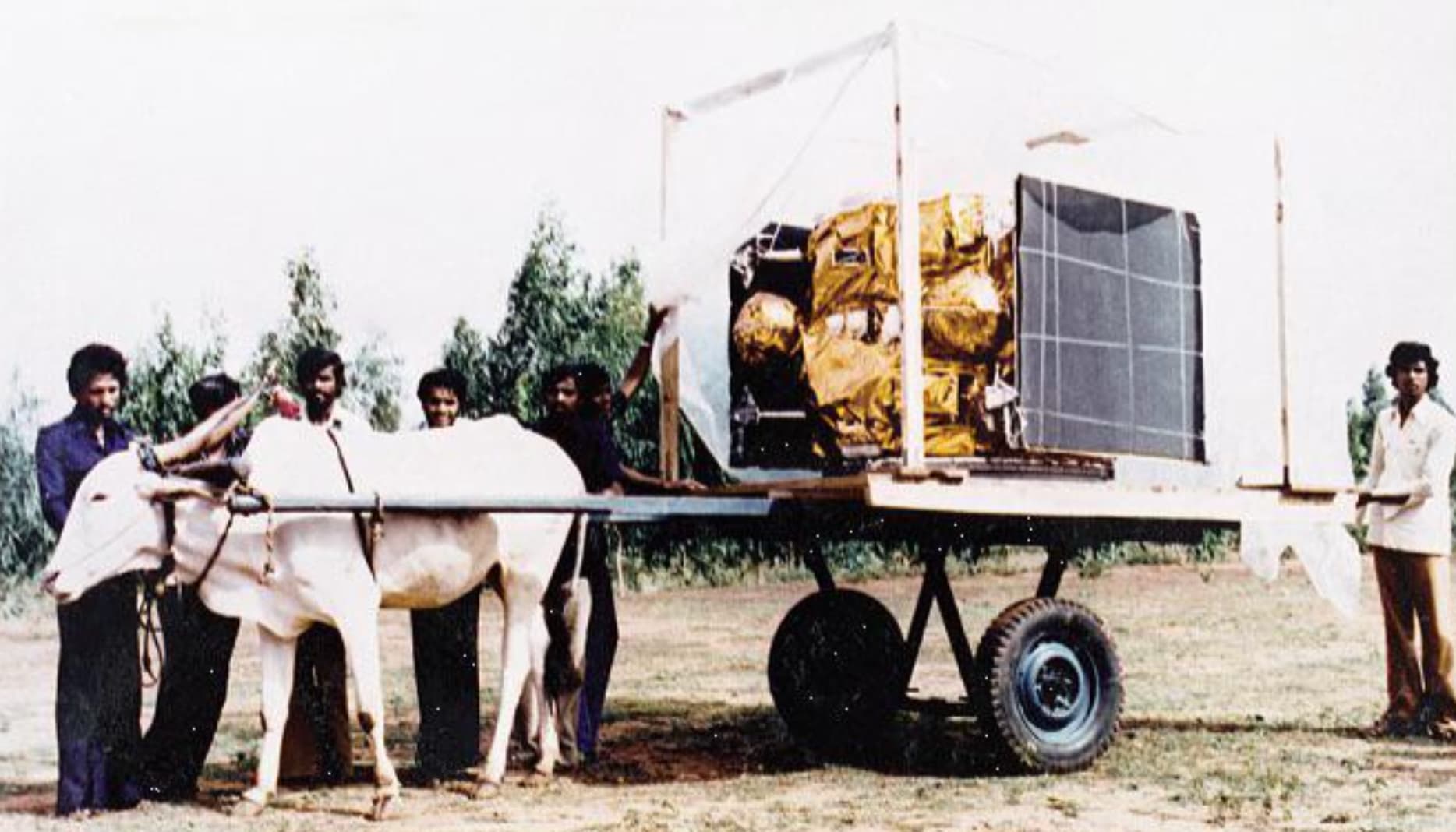 india first satellite on bullock cart